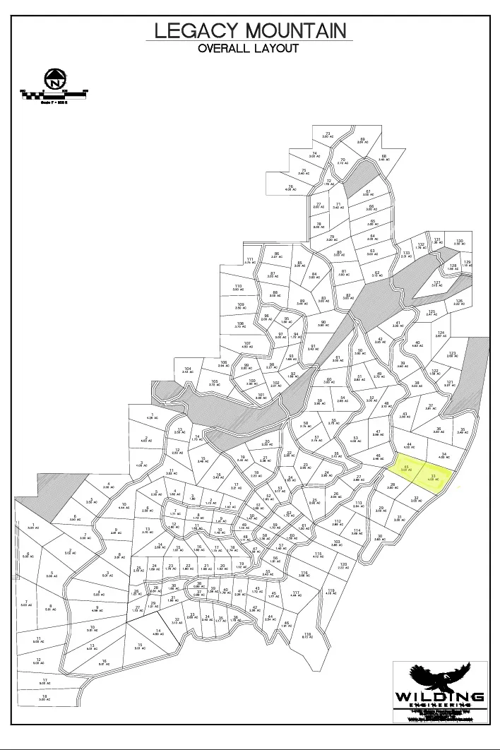 highlighted areas are lots 33 and 45