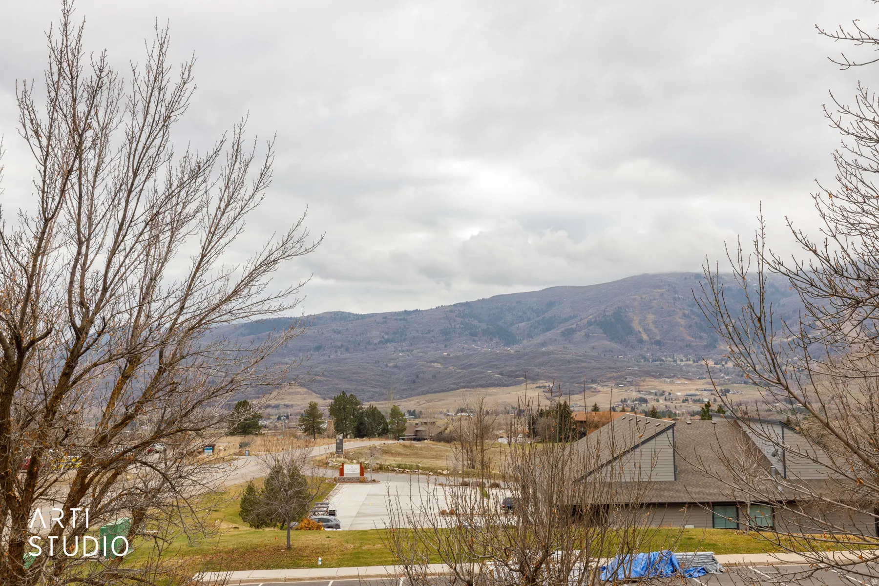 Expansive mountain scenery with a varied terrain