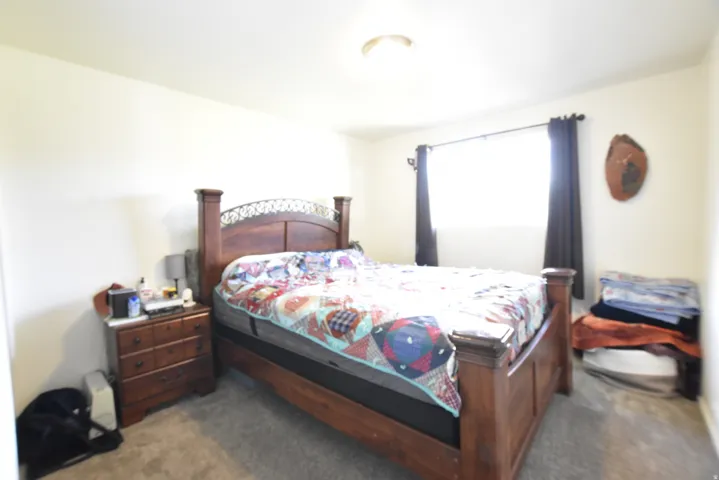 Bedroom featuring neutral wall colors and carpet flooring
