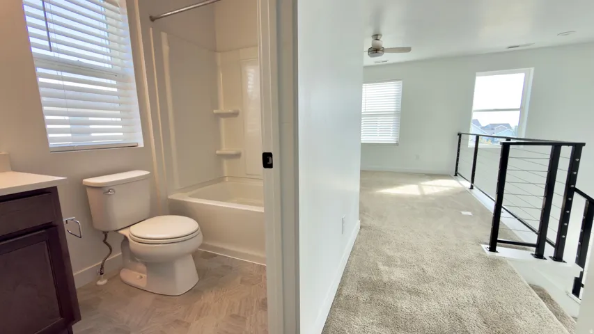 View od Loft and 2nd Bathroom with tub/shower combo