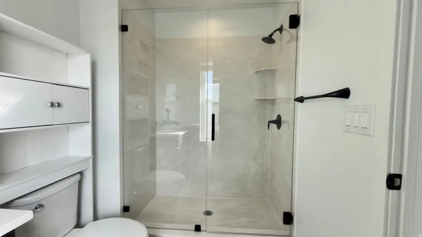 Primary bathroom with walk in shower