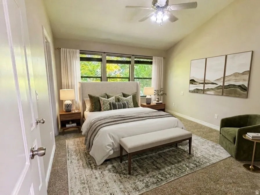 Virtually Staged Primary Bedroom