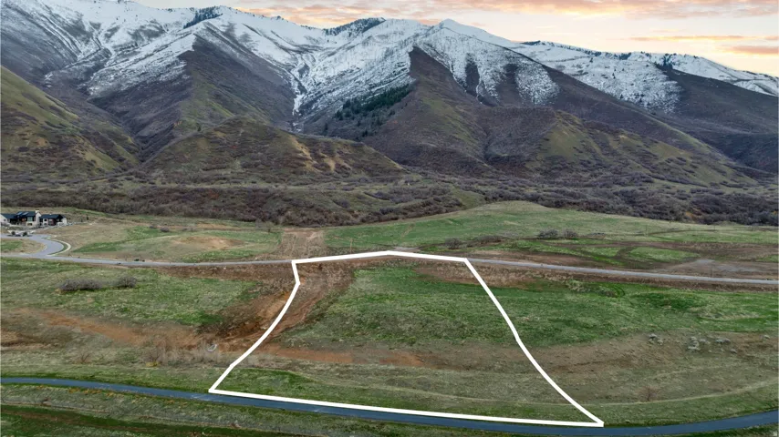 Expansive land parcel featuring natural terrain and distant snow-capped mountains
