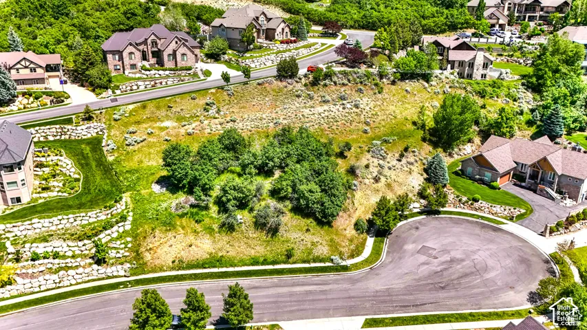 Expansive lot featuring varied terrain and mature trees
