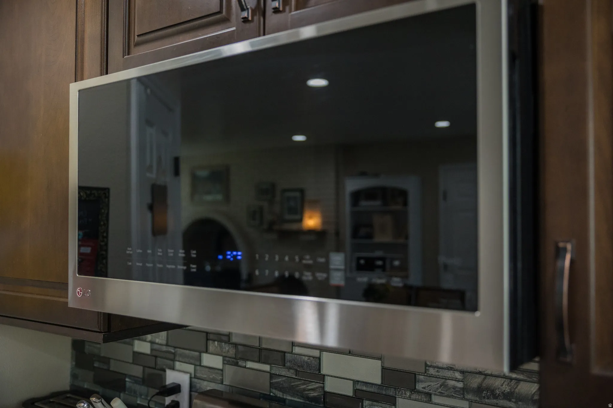 Stainless steel over-the-range microwave