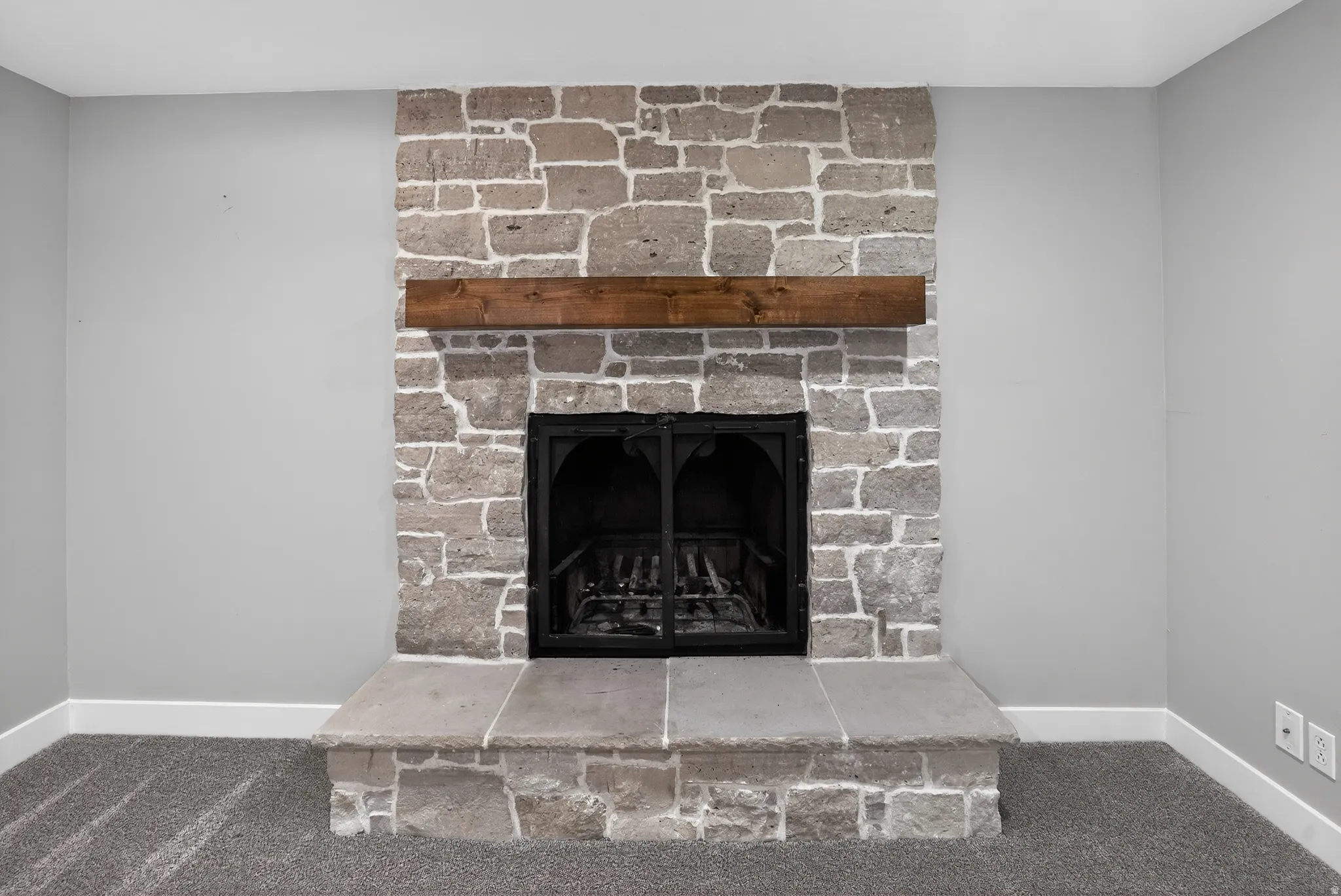 Basement fireplace