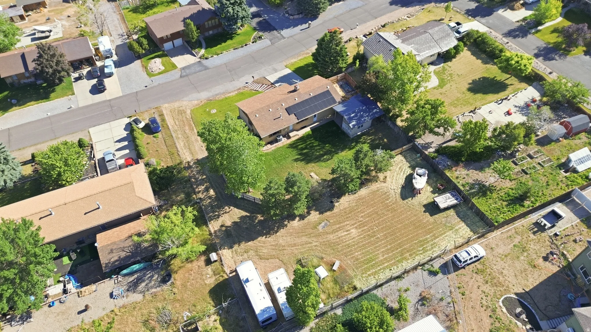 Expansive property featuring a residence, RV parking, pasture