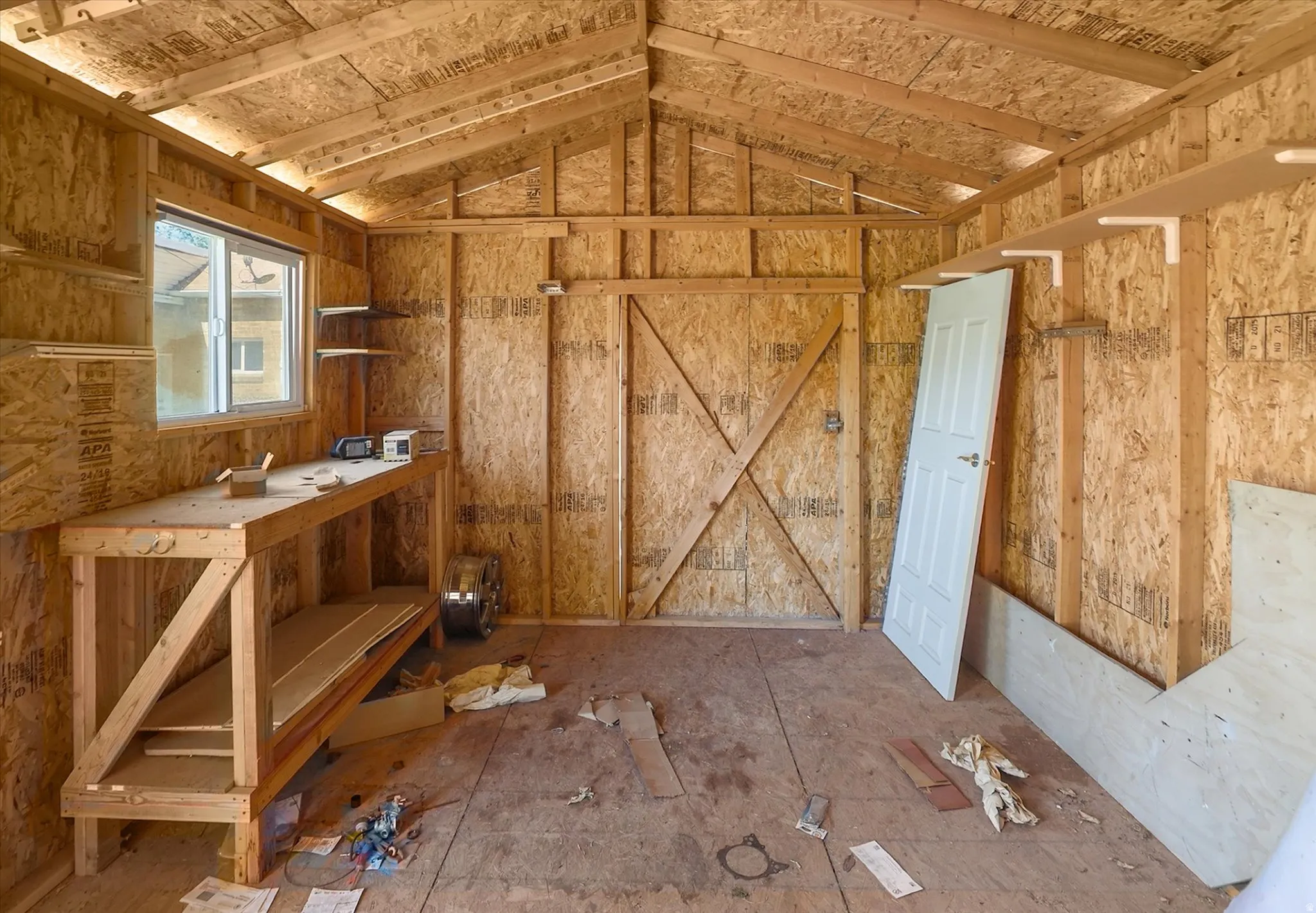 Inside the shed