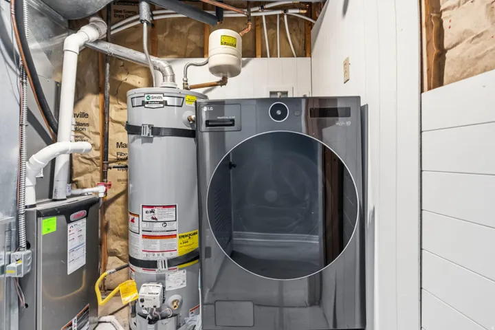 Water heater, furnace, and washer/dryer unit