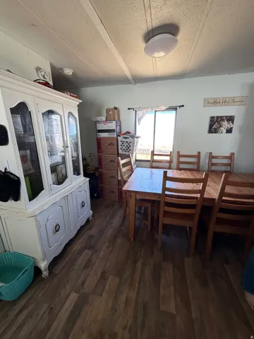 Wood-finish flooring throughout