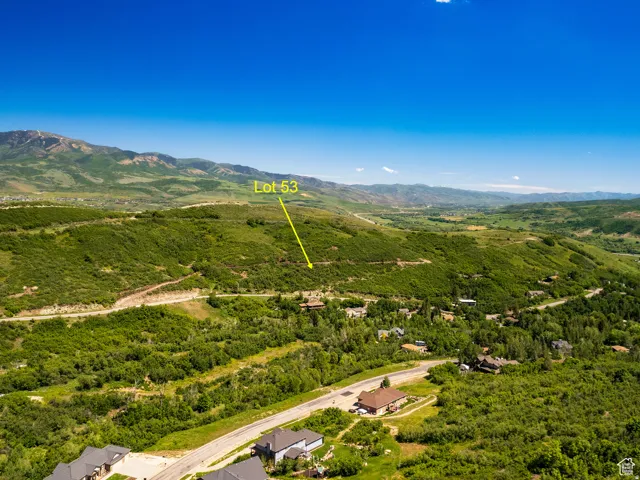 Mountainous landscape with expansive green foliage under a clear blue sky