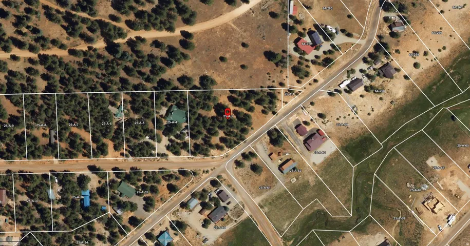 Real Estate Parcel Map. Illustrating lot divisions and property boundaries