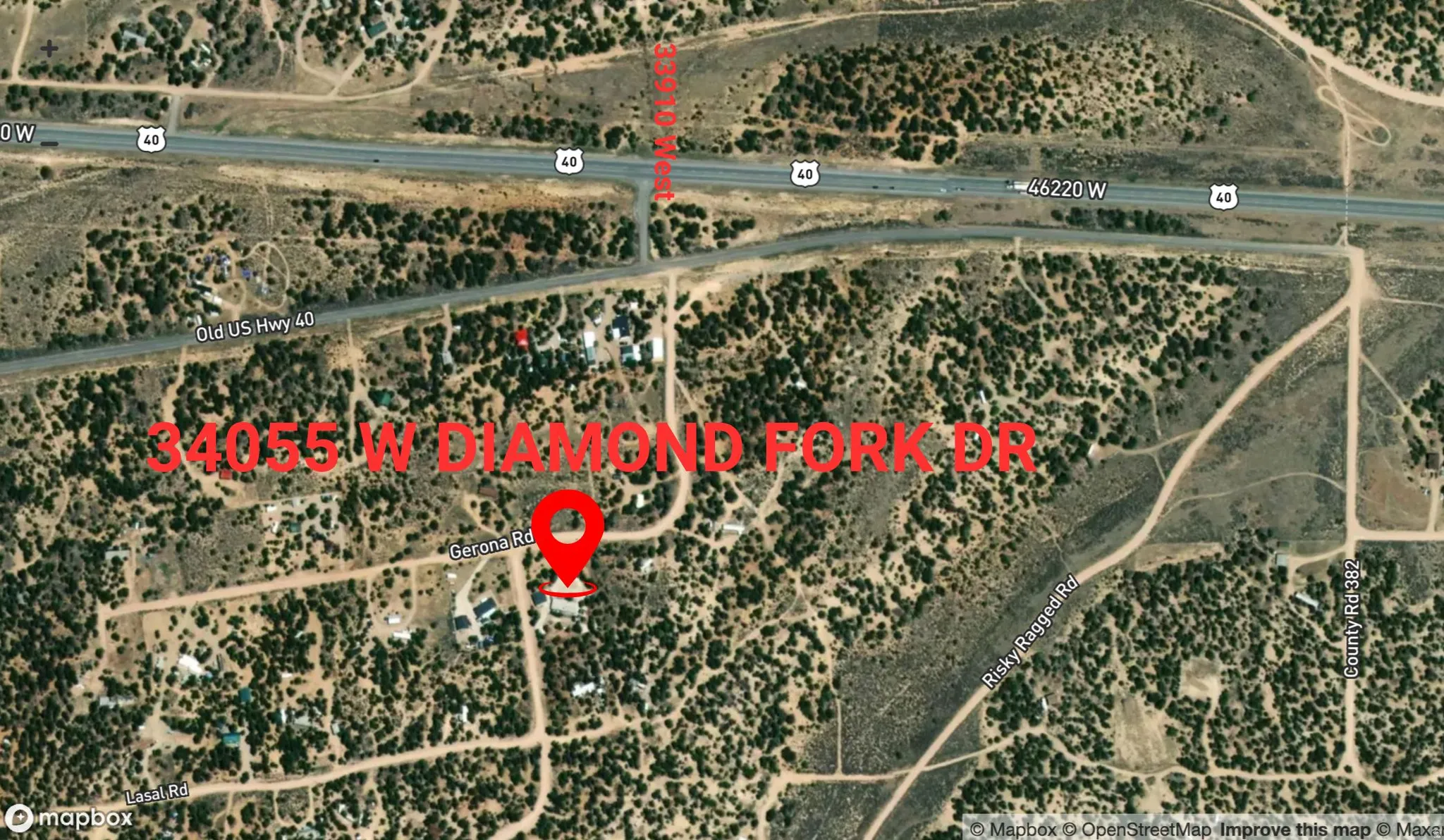 Aerial Map. Displaying the geographic location of the property and surrounding roadways