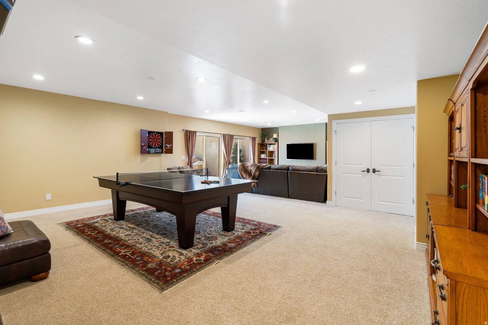 Basement so large it fits a full size pool table with plenty of more space!