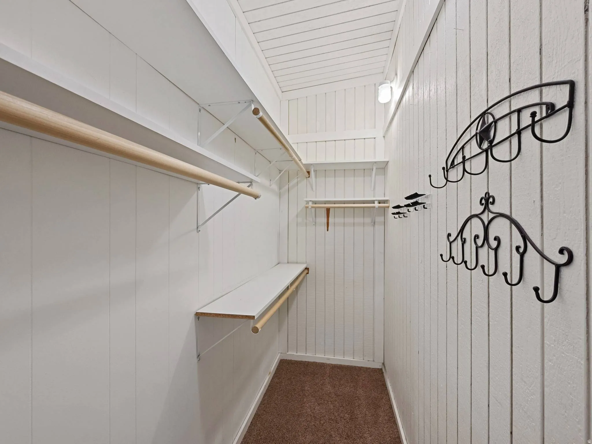 Walk-in closet in master bedroom
