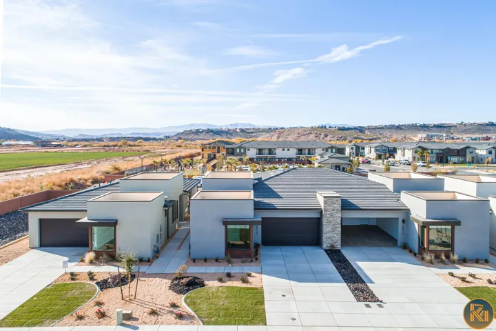 Modern architectural design featuring sleek lines and a low-profile roof