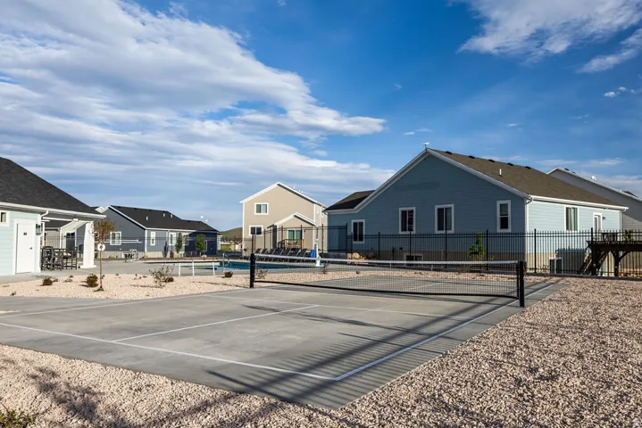 Clubhouse pickleball court