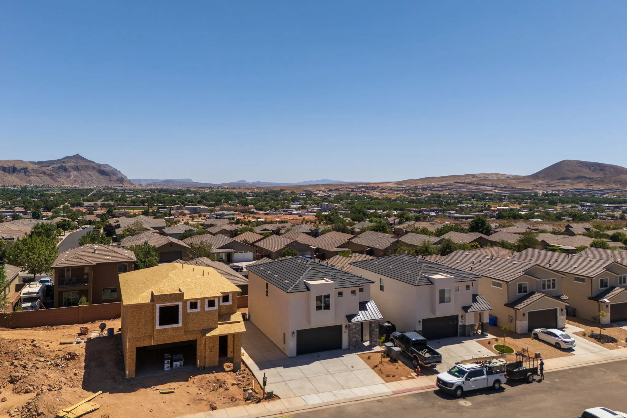 New construction residence featuring a two-story design and an integrated garage