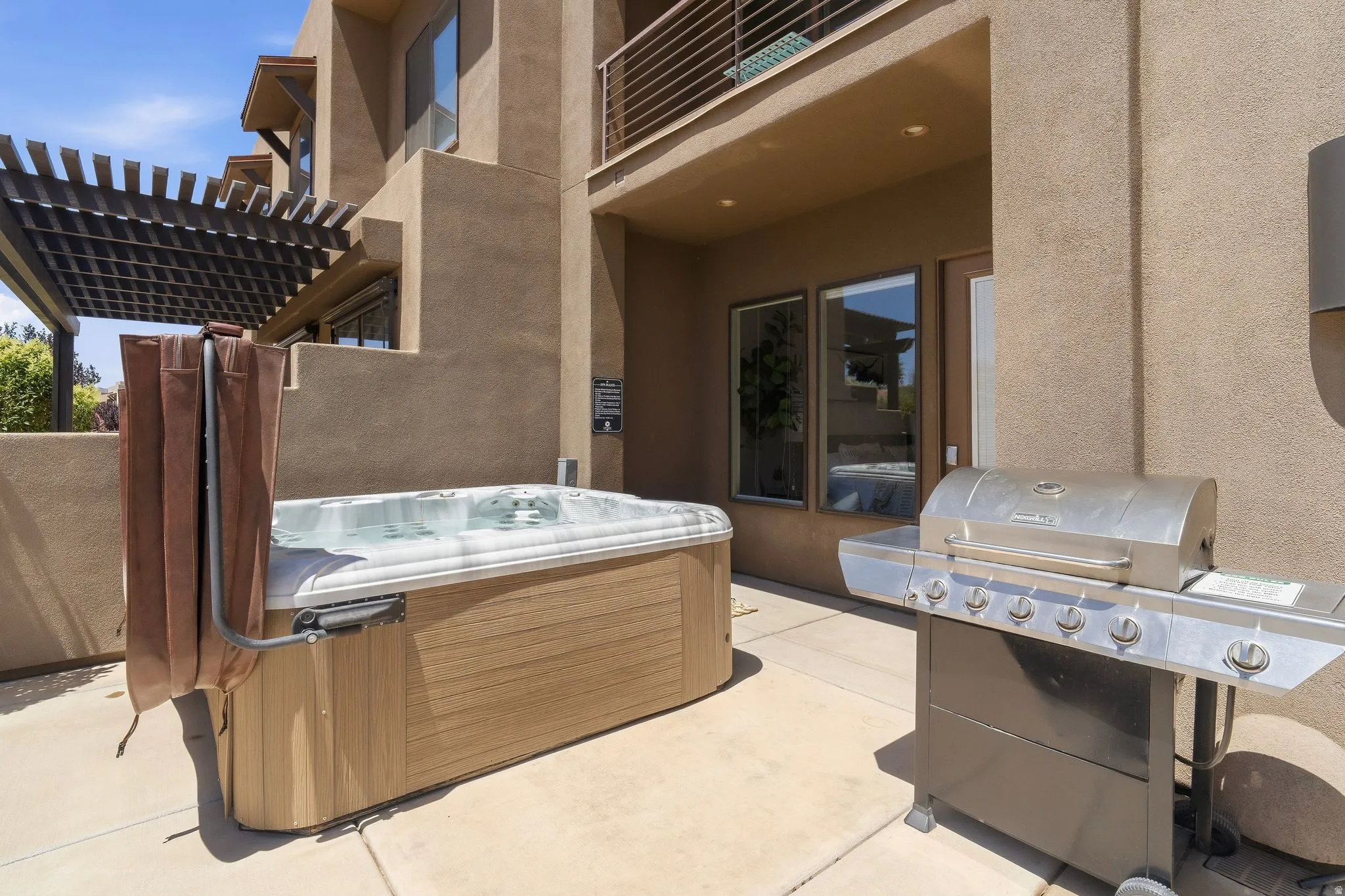 Private patio and hot tub
