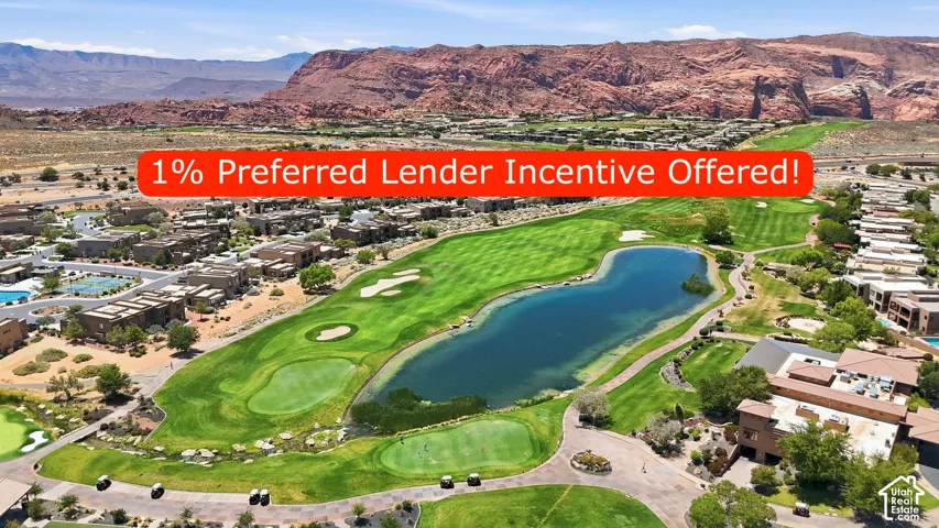 Golf course and red rock vistas