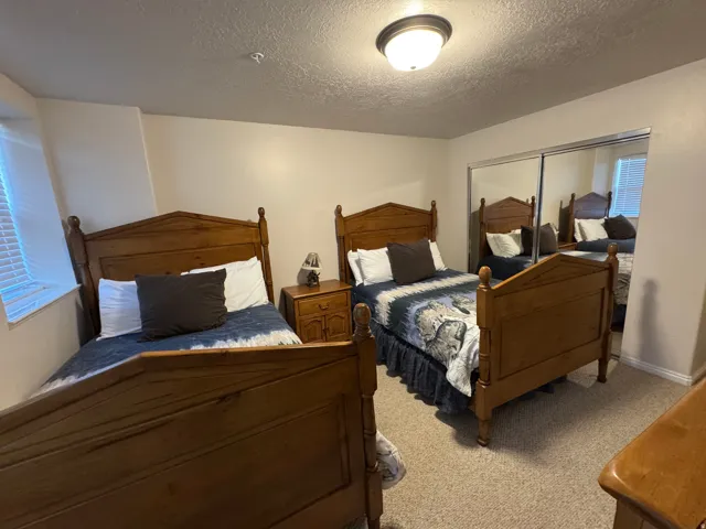 Lower level large bedroom fits 2 queen beds