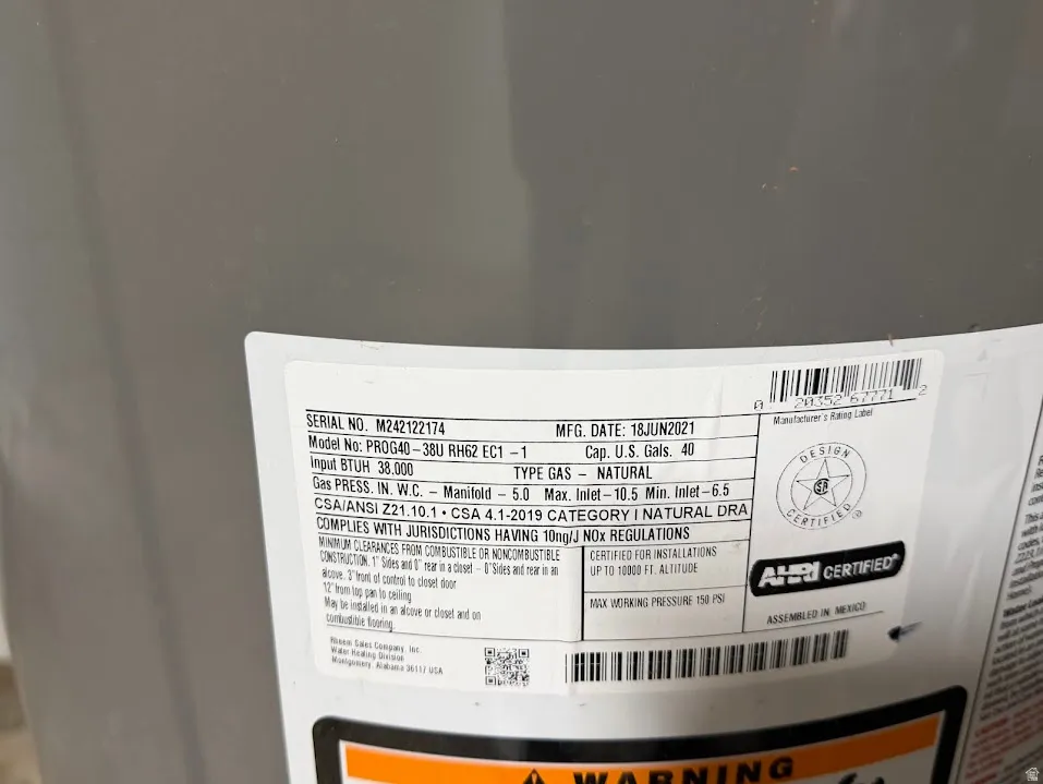 Newer 2021 Water Heater