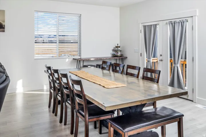 Spacious dining area