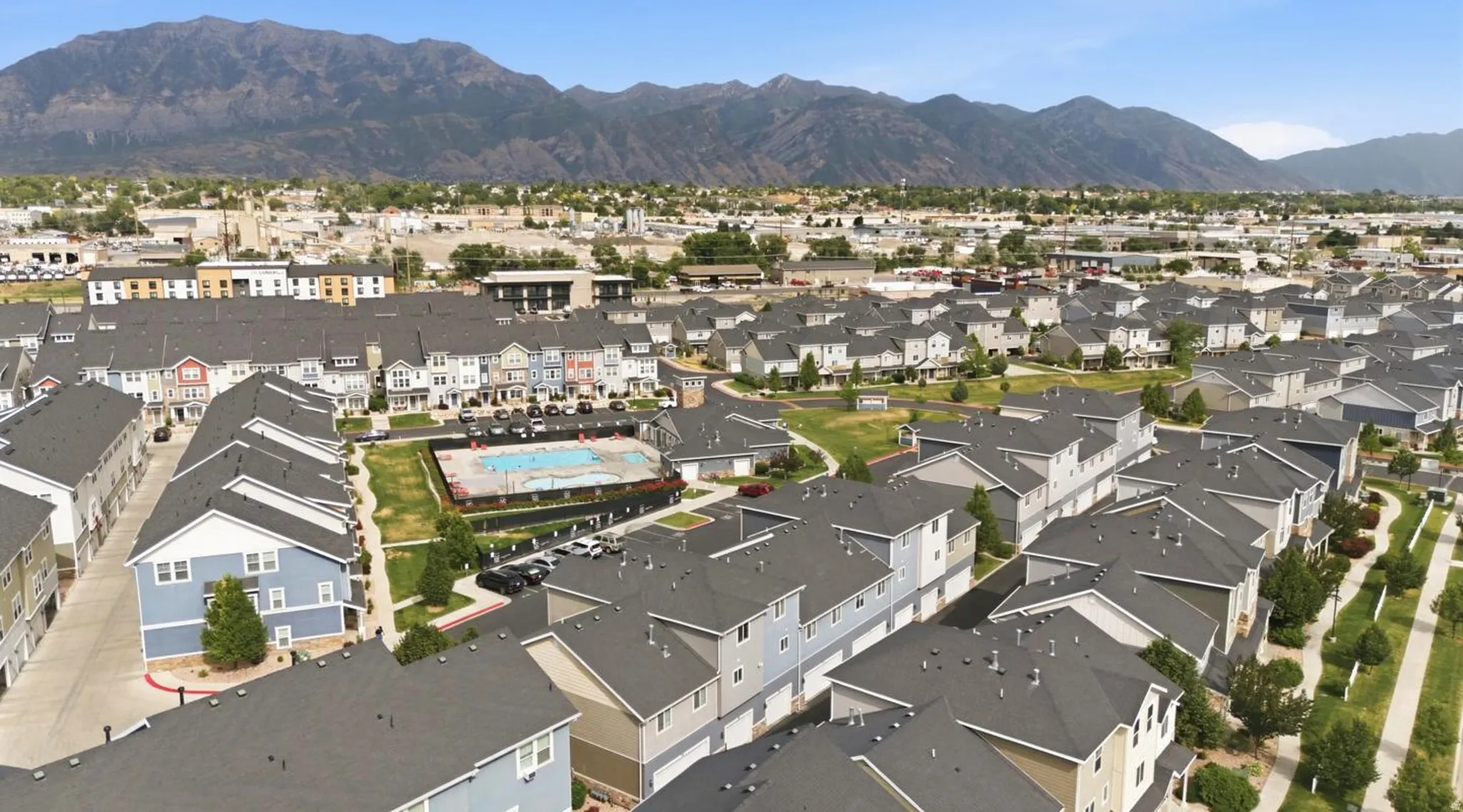 Residential community featuring townhomes and multi-story residences
