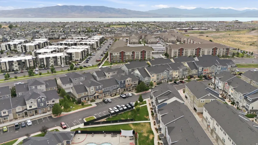 Expansive residential development featuring various multi-story buildings and townhomes