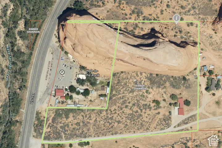 Aerial Property Survey. Outlining the boundaries of the property and its immediate surroundings