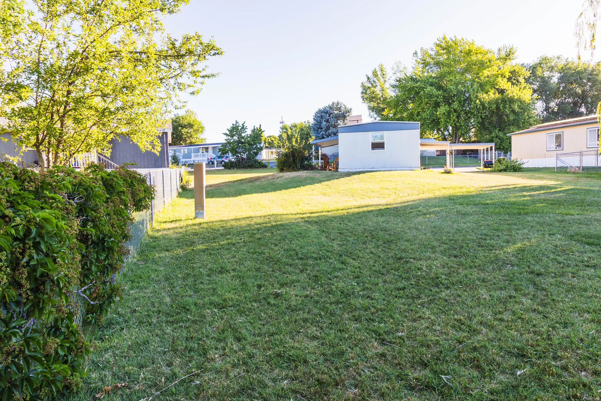 Spacious lawn area