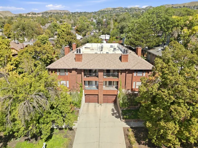 Brick exterior with multiple balconies