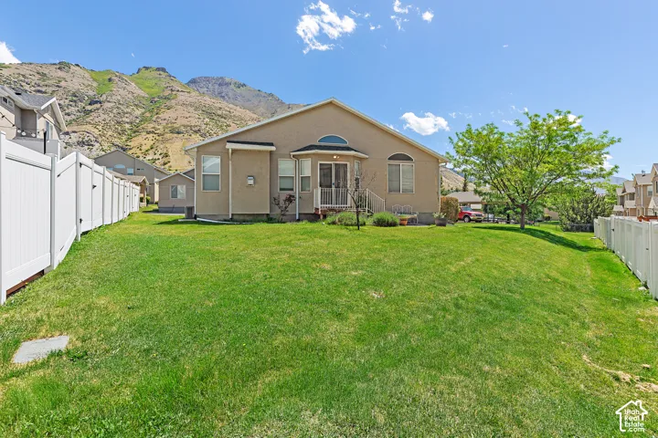 Expansive green lawn providing ample outdoor space