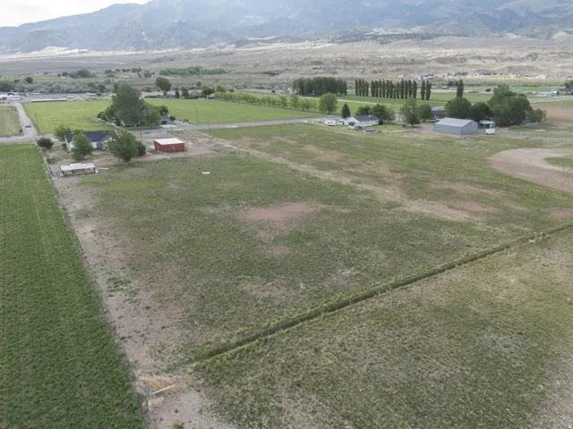 Expansive open land with a distinct agricultural field border