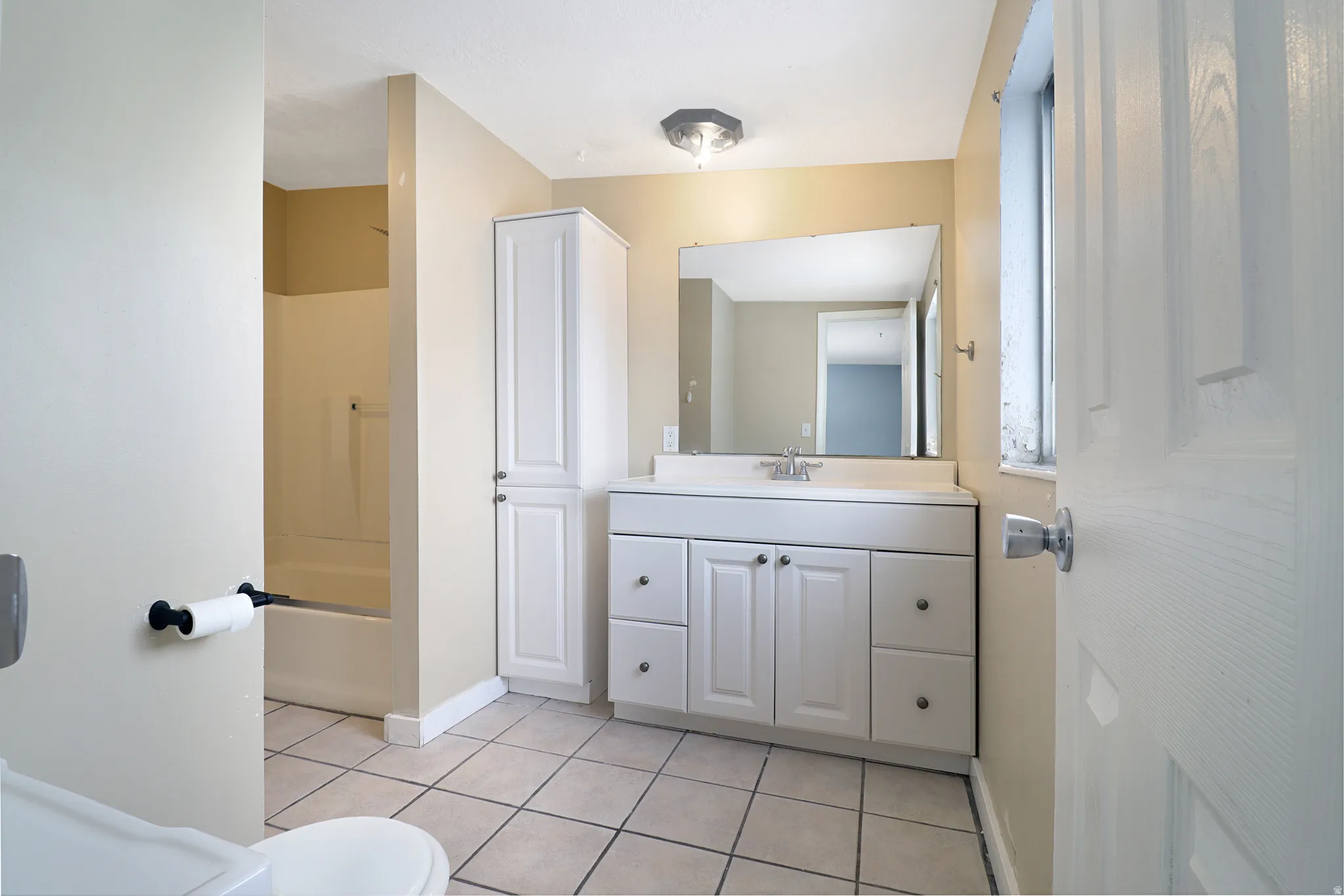 Vanity and Linen Cabinet