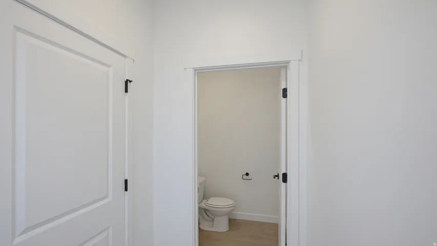 White interior doors with matte black hardware