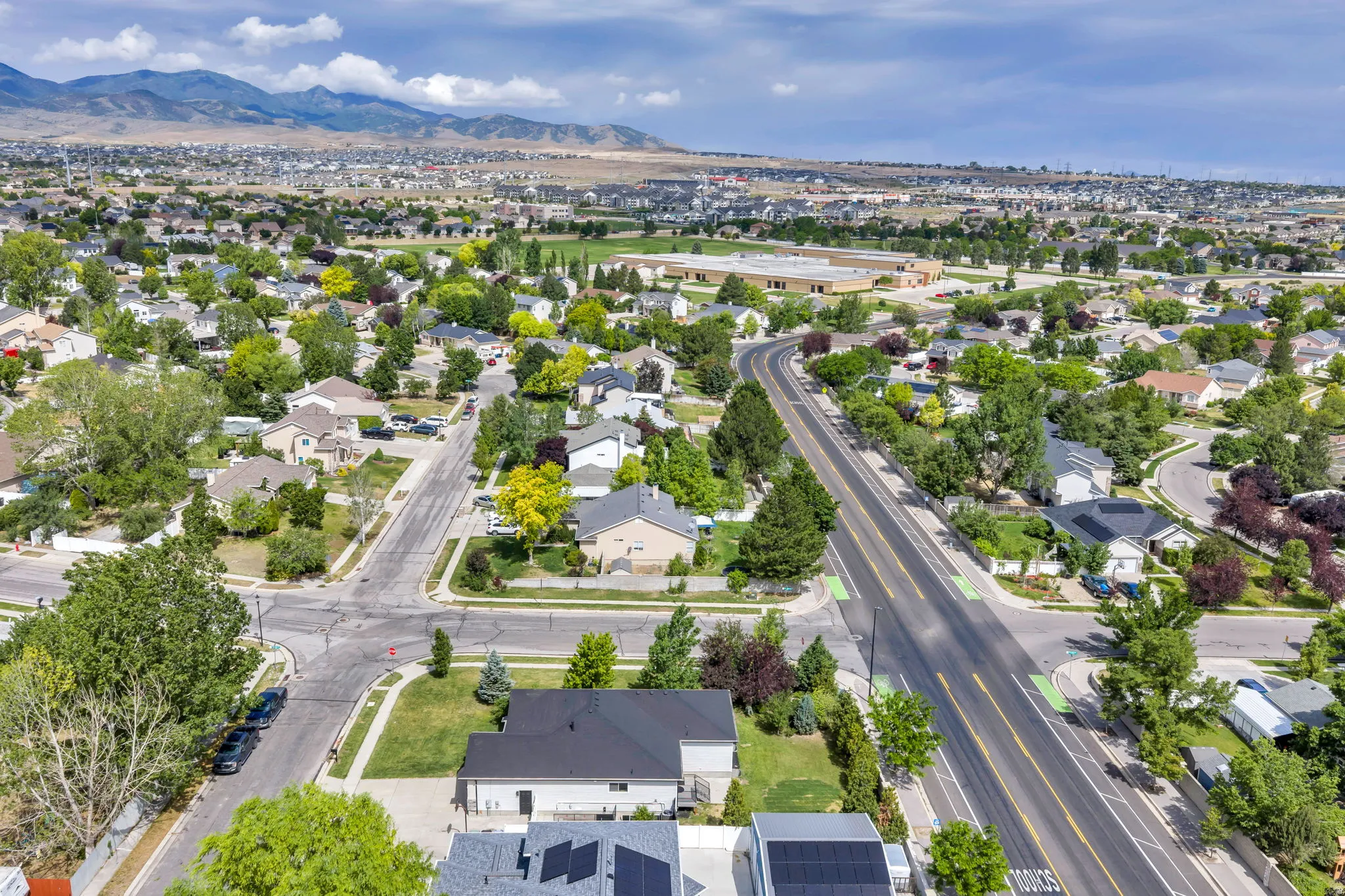 Residential neighborhood featuring established homes and mature trees