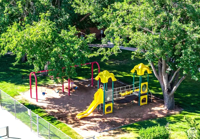 Outdoor shaded playground area