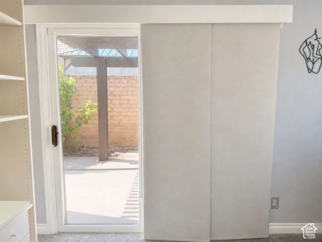 Sliding glass door with custom panel blinds