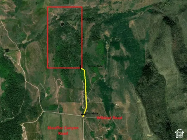 Aerial Map. Illustrating the property boundaries and access routes