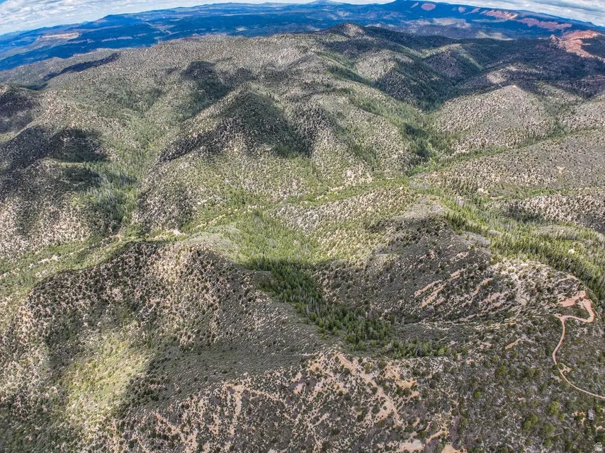 Expansive mountainous terrain with varied topography
