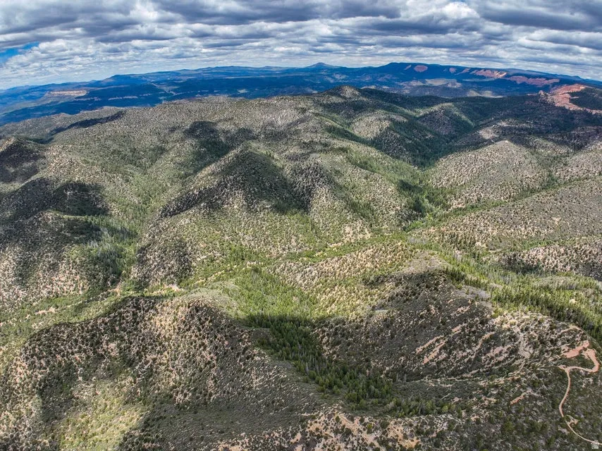 Expansive elevated terrain featuring diverse natural landscaping, distant mountain ranges, and varied topography