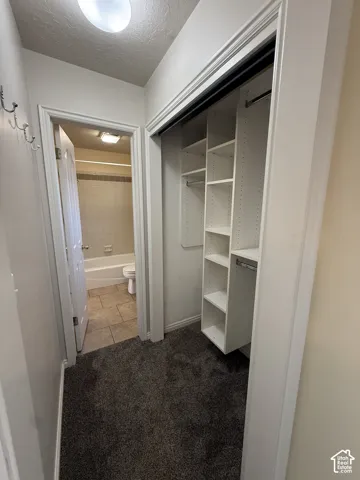 Built-in closet shelving and hanging rods