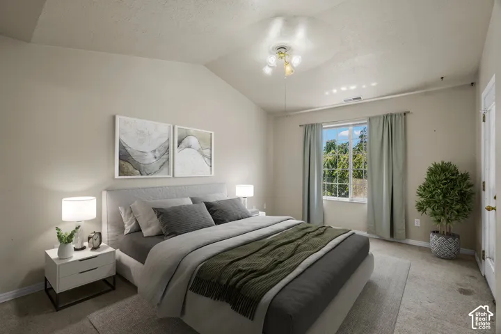 Primary bedroom virtually staged