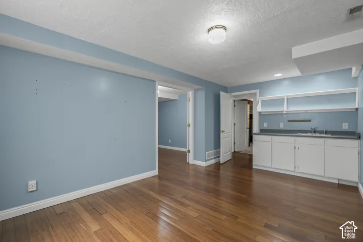 Living room with Basement Kitchenette
