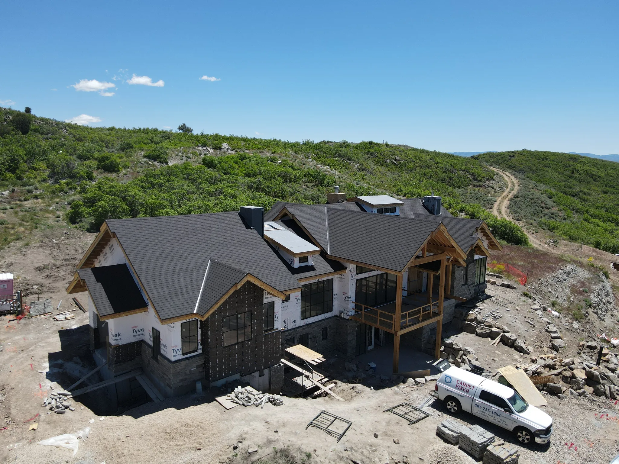 Aerial view of home