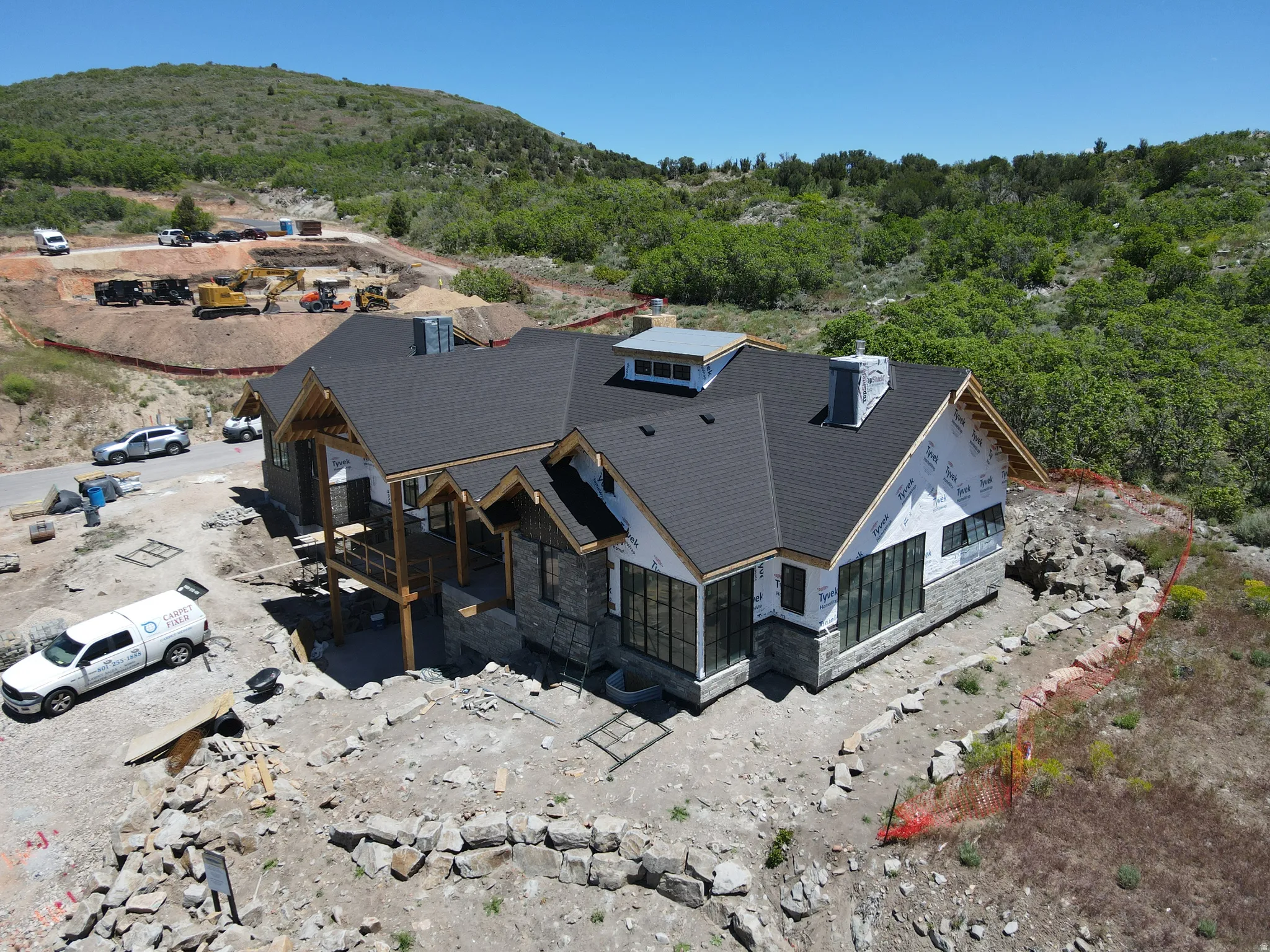 Aerial view of home
