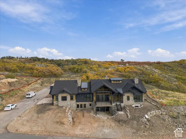 Aerial view of front of home