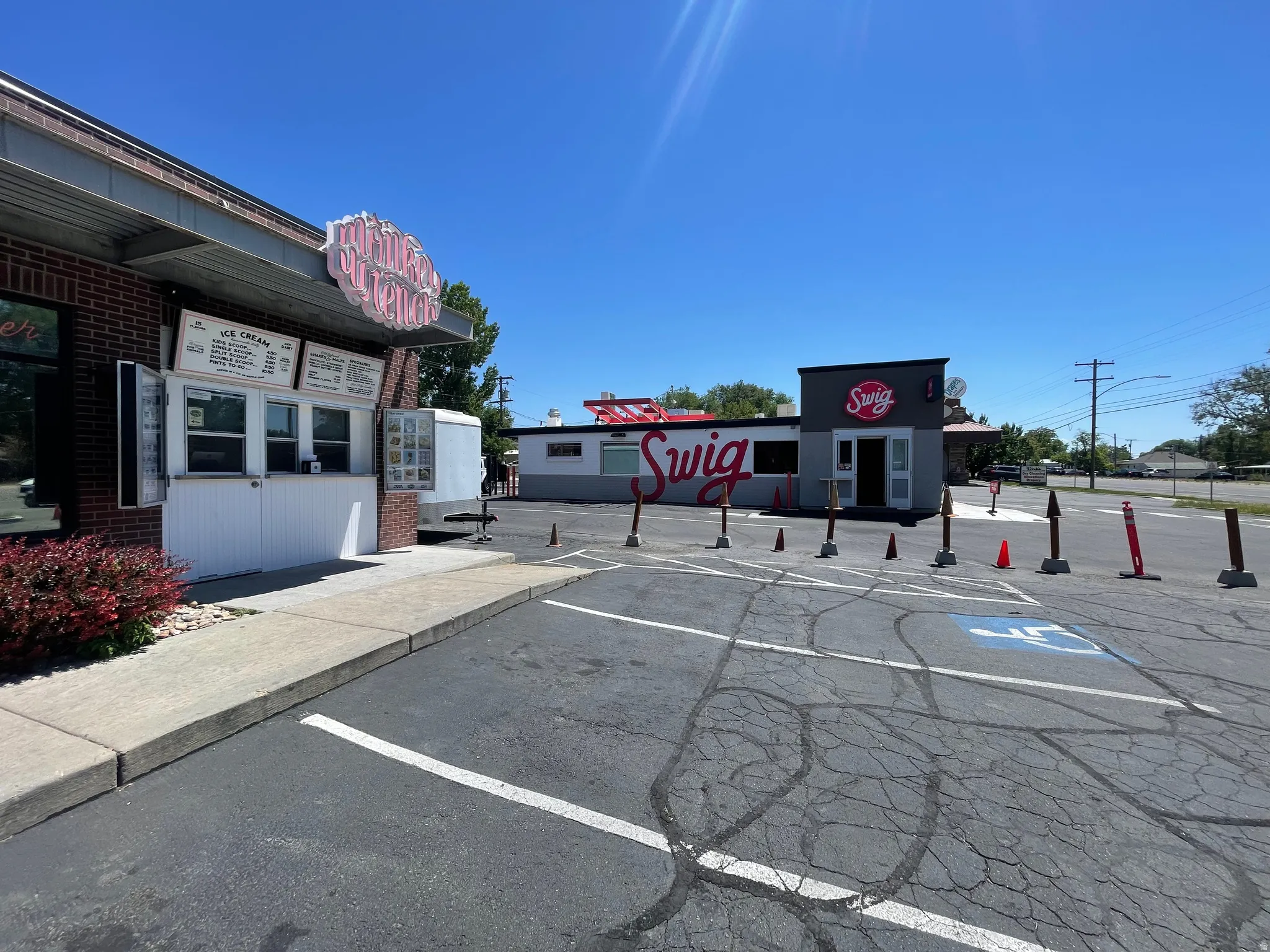Next door is well established Ice Cream shop. Swig is also in the next parking lot over.