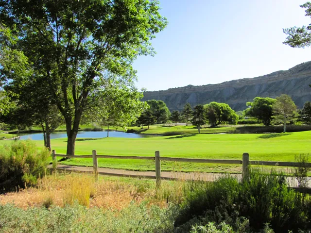 Back of property view of golf course